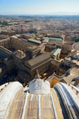 Vatikan - Vatikanstadt - View from the top of St. Peter's Basilica to Sistine Chapel | 81/95