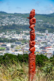 Neuseeland - Wellington - Maori Sculpture @Mount Victoria Lookout | 128/130
